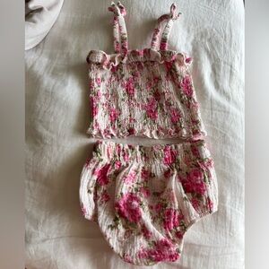 Spearmint Love Organic cotton two piece girls outfit